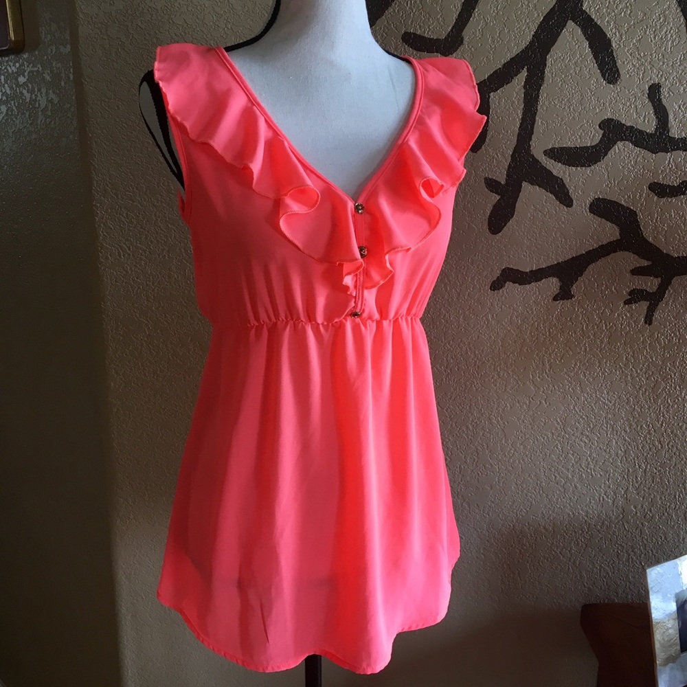 ❌SOLD Pinkish/orange sleeveless blouse